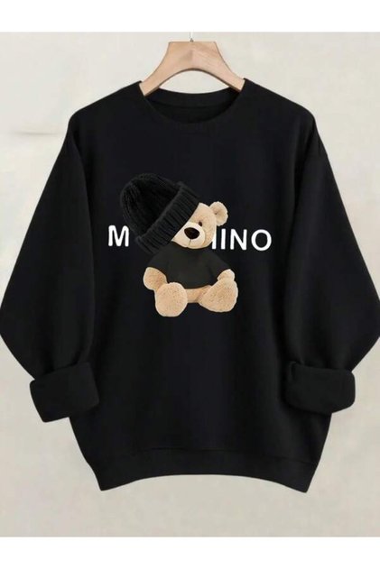 Unisex Printed Teddy Bear Patterned Daily Comfortable Top Clothing