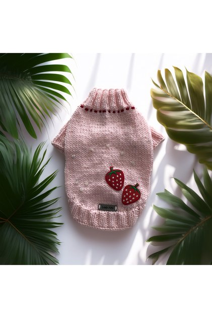 Strawberry Pink Sweater for Cat and Dog