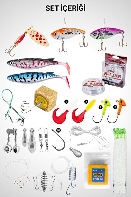 Fishack Spin At-Çek Deniz ve Göl Profesyonel Olta Seti Takımı - XL