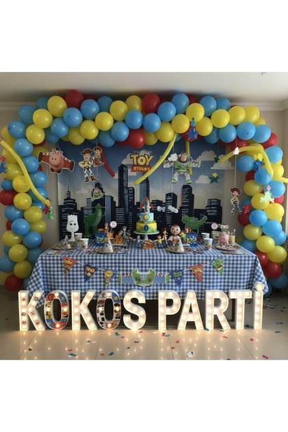 Oyuncak Hikayesi Temalı Doğum Günü Balon Seti 50 Adet – Toy Story Parti Süsleri