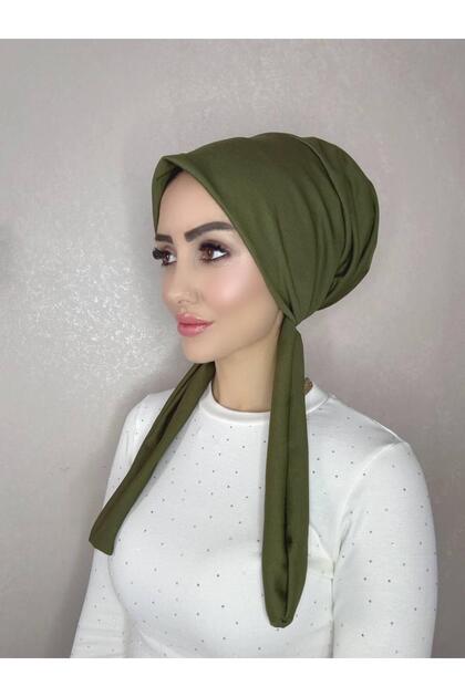 Khaki Four-Season Wearable Plain Cotton Shawl Scarf