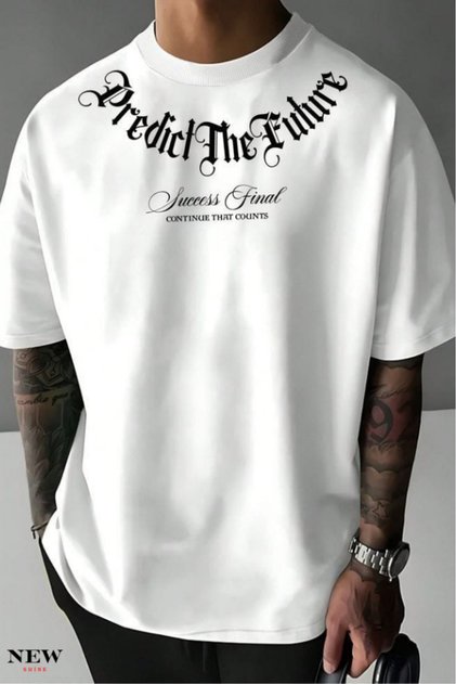Predict the Future Printed Oversized T-Shirt