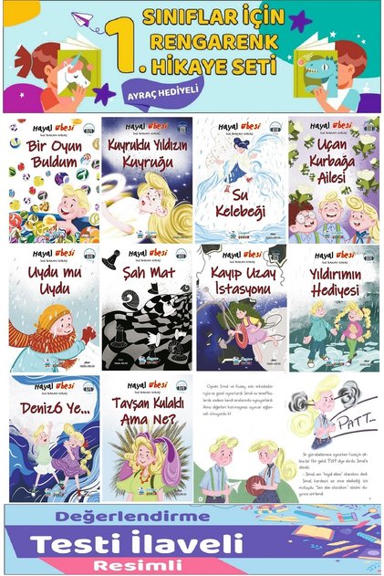 1St Class Hayal Ebesi Hikaye Seti (16 Pages) - 10 Books