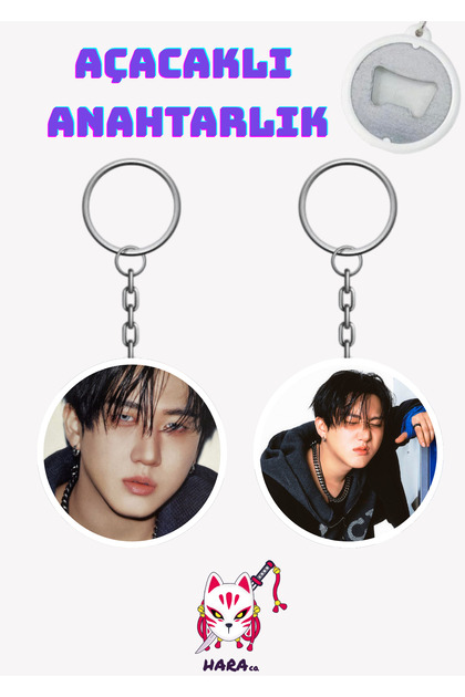 Stray Kids Kpop Karma Album Ceremony Version Changbin Keychain Opener Set (2-Piece)