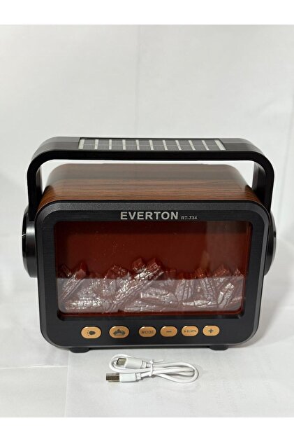 Everton Rt-734 Şömine Görünümlü bluetooth Solar enerjili + Fenerli