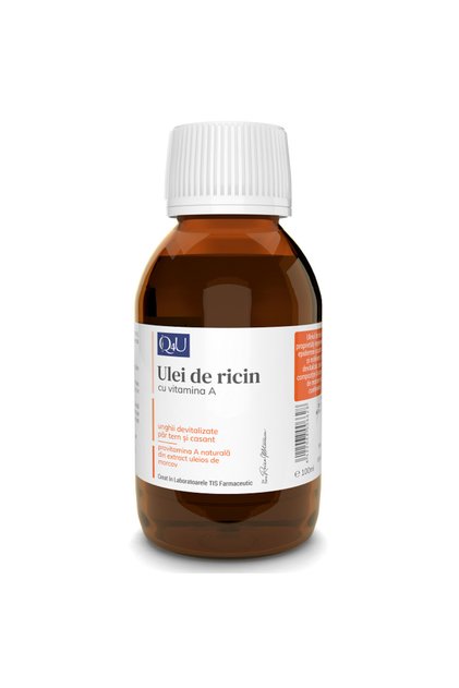 Ulei de ricin cu Vitamina A Q4U, 100 ml, Tis Farmaceutic