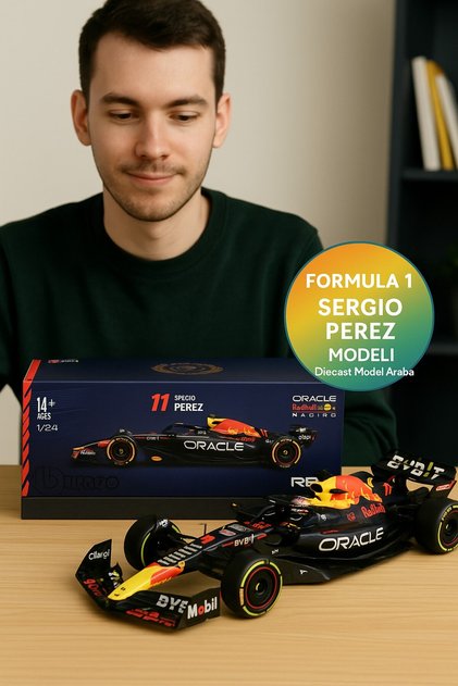 Bburago 1:24 Formula 1 Red Bull Rb19 – Sergio Perez Die-Cast Model Car