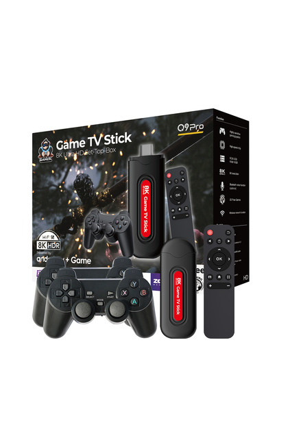 cosmostech Q9 Pro 8k Android Tv Box + Retro Game ,Tv Stick – 64GB