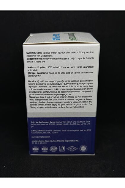 Pharmesthetic 3点 Pharmateks 3G-Plus Kore Ginsengi Ekstresi İçeren Takviye Edici