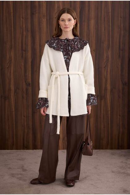 Alpaka Hırka Ekru - 1