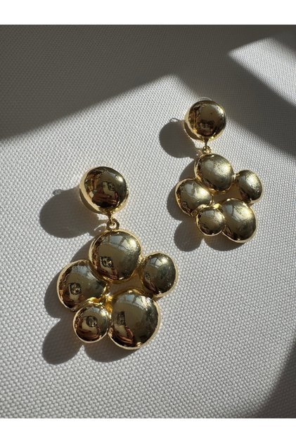 Gold Ball Ball Earrings