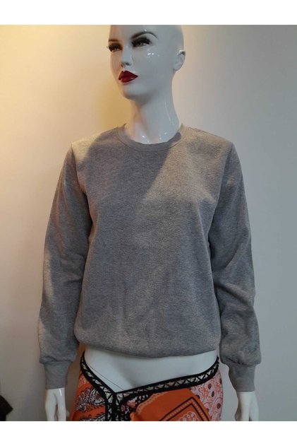 sweat gri kalın kumaş