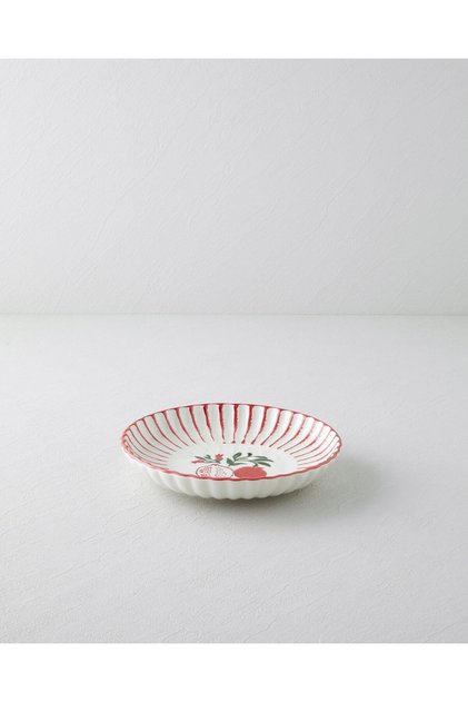 Etna Ceramic Deep Plate 21 cm Red