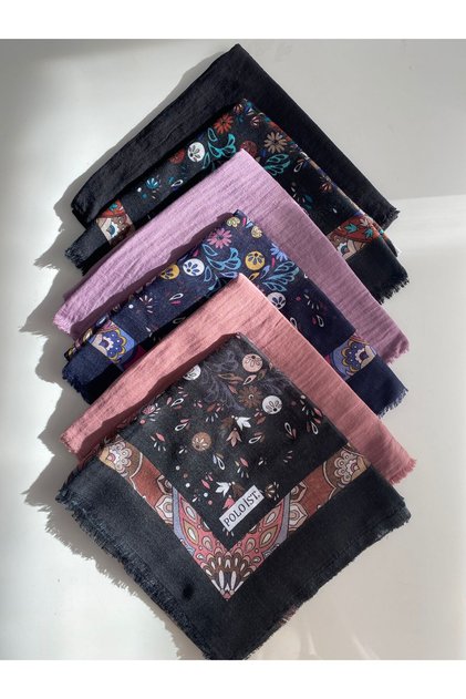 6 Mixed Patterned Cheesecloth Writing