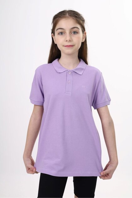 Unisex Polo Neck Buttoned Long Short T-Shirt