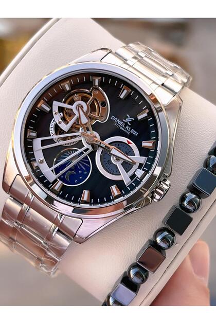 Automatic Men's Wristwatch 30 Meters Water Resistant Steel Band + Bracelet Gift Vs.B