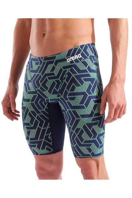 Men's Escape Swim Jammer Navy-Team Blue Green