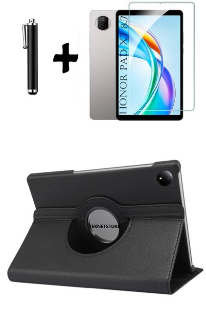 Honor Pad x7 8.7 Inç 2025 Kılıf Ekran Koruyucu Kalem Seti 360 Dönebilen Koruyucu Ön Arka Kapak