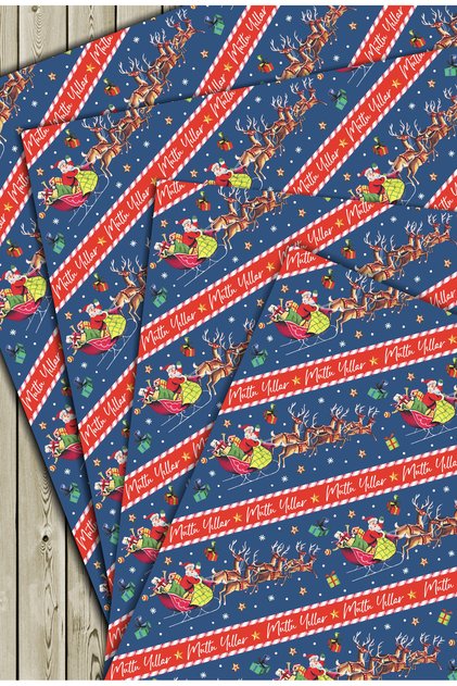 50X70 cm New Year Gift Packaging Wrapping Paper (Pack of 4)
