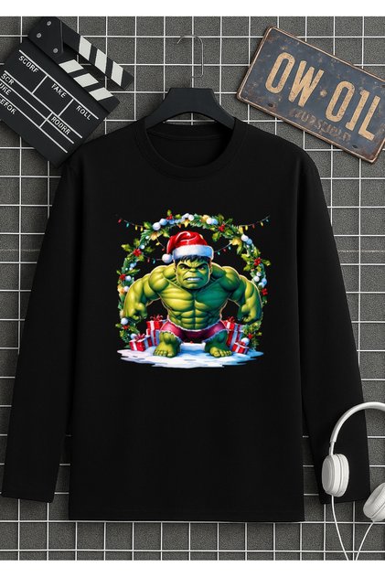 Merry Christmas Custom Long Sleeve T-Shirt Marvel, Hulk, Hutrix, Roblox, Pokemon, Bluey Dog, Stitch