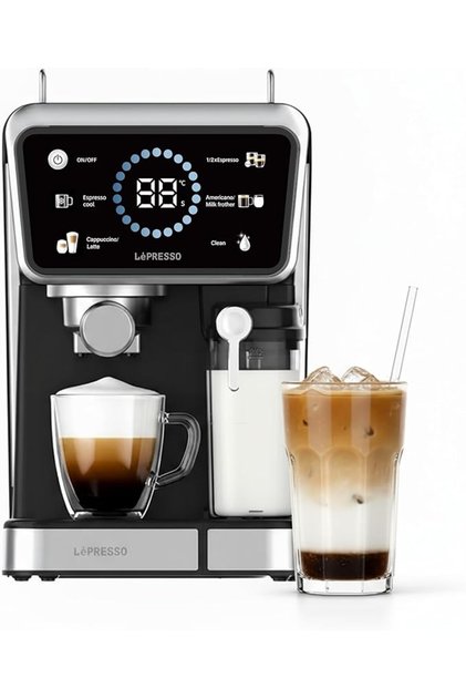 Hot & Cold Brewing Coffee Machine, 20Bar Espresso Maker with Milk Frother, Touch Panel, 135