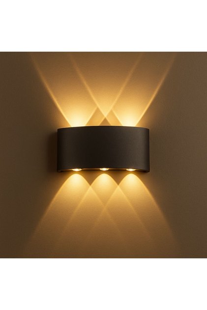 8011 HAİTİ Model LED Aplik 2000K AMBER Renk Siyah Kasa (Pilli Değildir - Elektrik ile Çalışır)