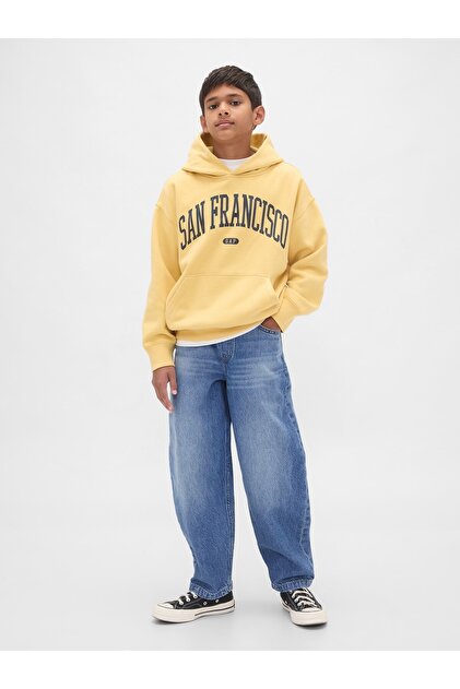 Erkek Çocuk Mavi Easy Baggy Jean Pantolon