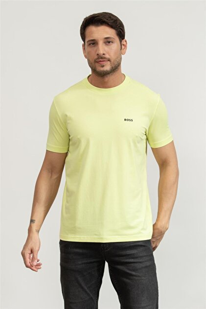COFFEE BOSS Tシャツ Lサイズ イエロー BOSS Erkek Bisiklet Yaka T-Shirt Yeşil - Fiyatı, Yorumları