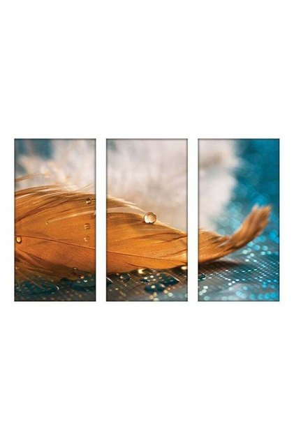 لوحة فنية جدارية مزخرفة من 3 قطع، متعددة الألوان، 120×80