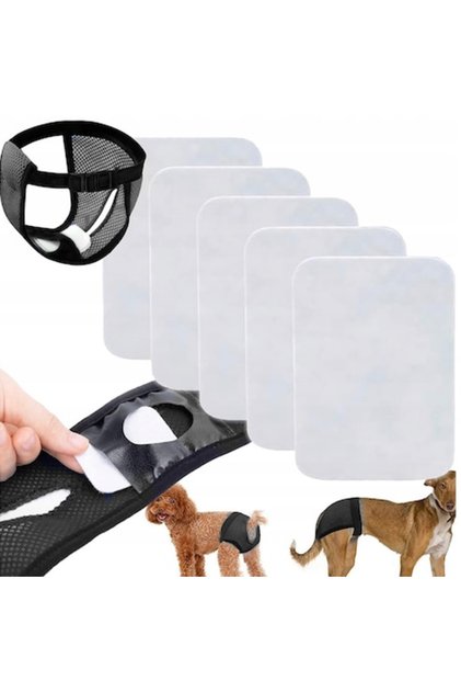 Tampoane absorbante pentru scutece pentru câini, set de 8, mărimea M/L, alb