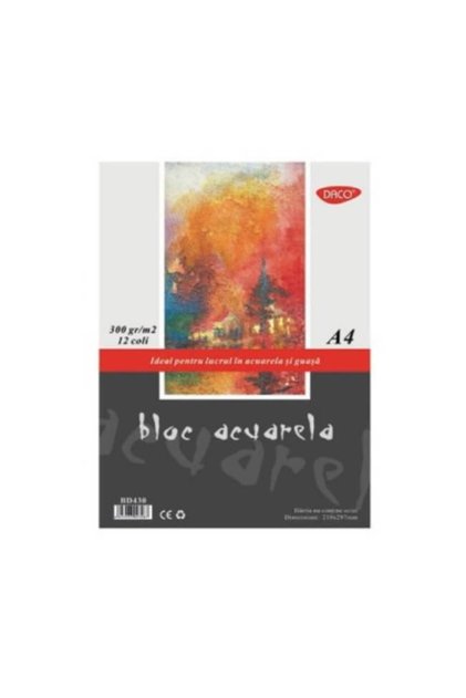 Bloc acuarelă A4 300 gr 12 pagini BD430
