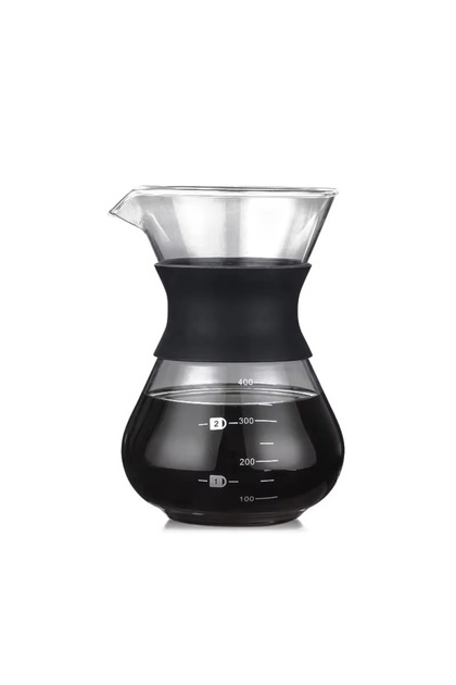 Chemex Glass Coffee Pot with Black Silicone Strap, 400ml