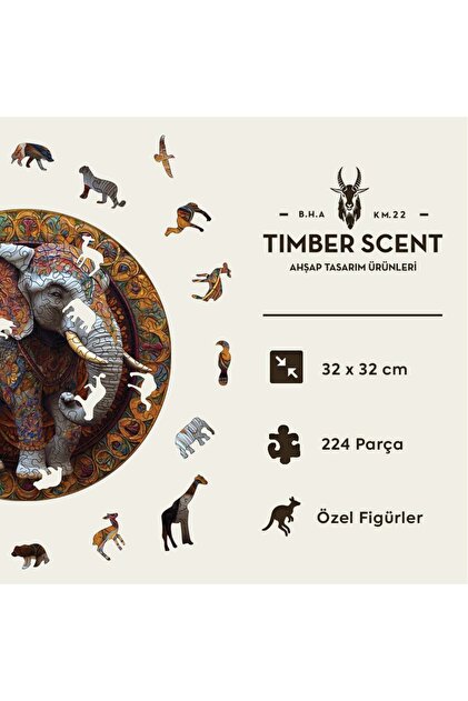 Timber Scent Fil Ahşap Puzzle - Fiyatı, Yorumları