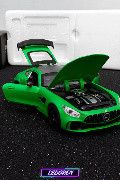 L'eDoren Yeşil Renkli Mercedes-Benz AMG GTR 1/24 Diecast