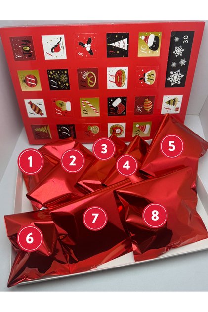 Advend Calender 8 Lı Süpriz Hediye Seti Yılbaşı Doğum günü Özel gün Kızlara Özel Hediye Seti