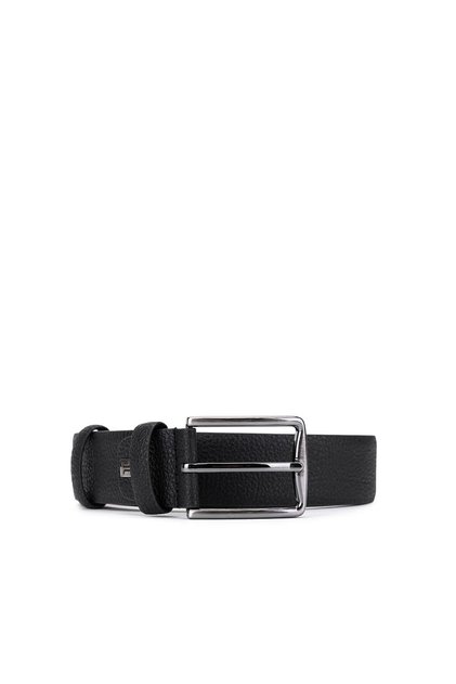 Men's Genuine Leather Black Floater Classic Belt