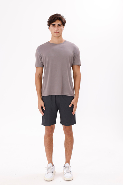 Mercerized Cotton Crew Neck Short Sleeve Comfortable Fit T-Shirt