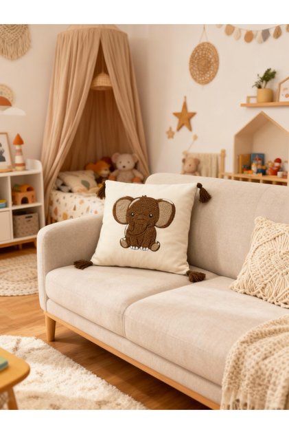 Single Punch Embroidered 100% Cotton White Fabric Throw Pillow Cover