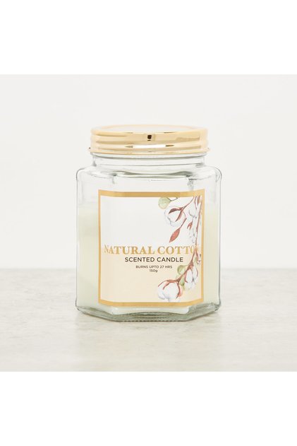 Elite'd Art Natural Cotton Scented Jar Candle - 150 g