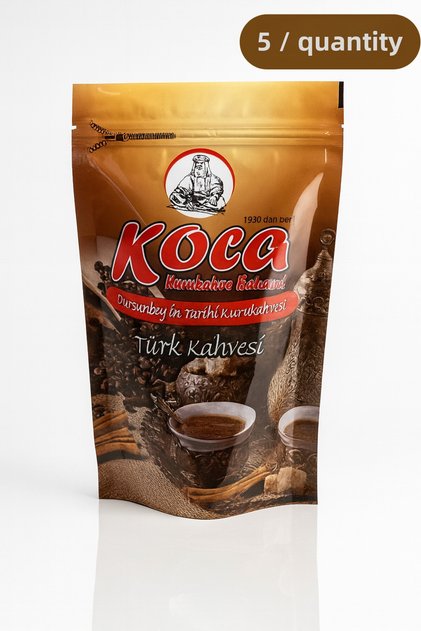 Dry Coffee 500Gr- Medium Roast - Finely Ground Turkish Coffee (5 Pieces of 100Gr)