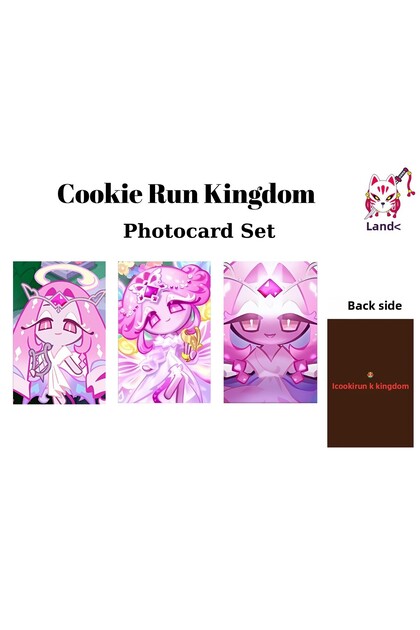 مجموعة بطاقات صور لعبة Cookie Run Kingdom Eternal Sugar Cookie / بطاقة تجميع الإصدار الأول (3 قطع)