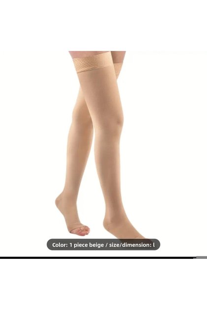 Nanchan Men&Women Single Pressure Mid-Calf Long Sleeve Thigh High Stockings-Breathable Spandex L