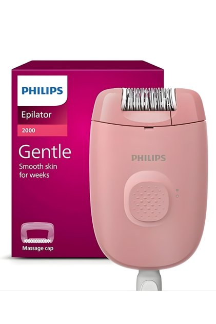 Epilator Series 2000 BRE229/00 – Compact Corded Epilator for Fast & Gentle Hair Removal