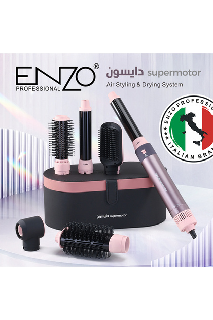 ENZO EN-4133 6-in-1 Electric Styling Set – Straightener, Curler