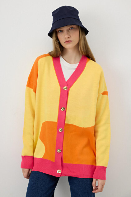 Patterned Knitted Cardigan