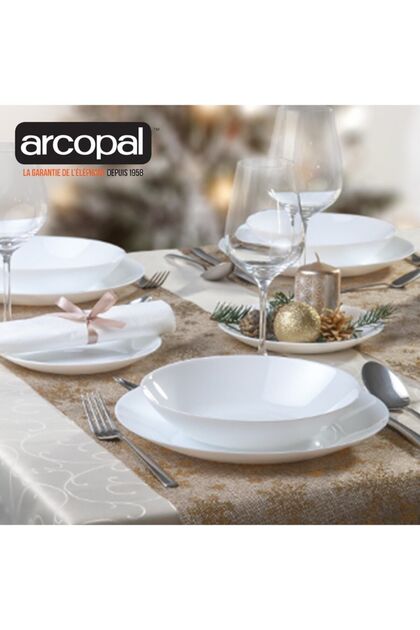 Arcopal Zelie Beyaz 6'lı 20 Cm.6 Kişilik Çukur Yemek Tabağı.