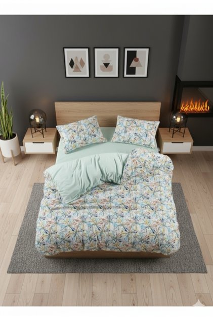 DOUBLE-SIDED DOUBLE BED DUVET COVER SET