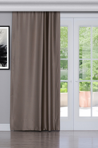 Blackout Background Curtain Dark Chickpea Color Blackout Feature