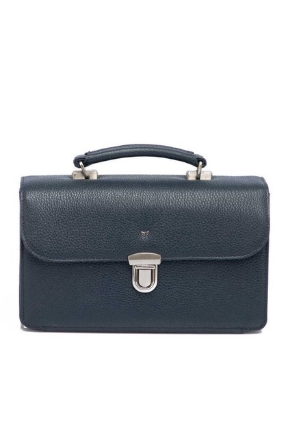 Navy Blue Genuine Leather Men's Portfolio Bag - S1Pc00022154-A38