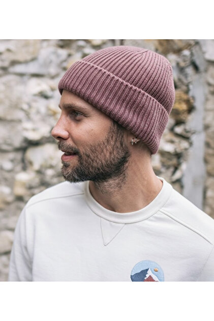 Light Purple Folded Knitwear Beanie